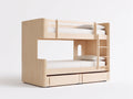 Lits superposés - Bois massif - 204x110x175 cm - Bois clair - style minimaliste avec rangement