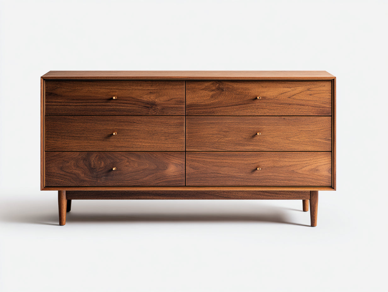 Commode-Bois de noyer-172x45x82 cm-Noyer-Moderne contemporain