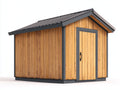 Abri de jardin-Bois-Métal-230x190x225 cm-Bois-Bleu-Gris-Noir-Style moderne