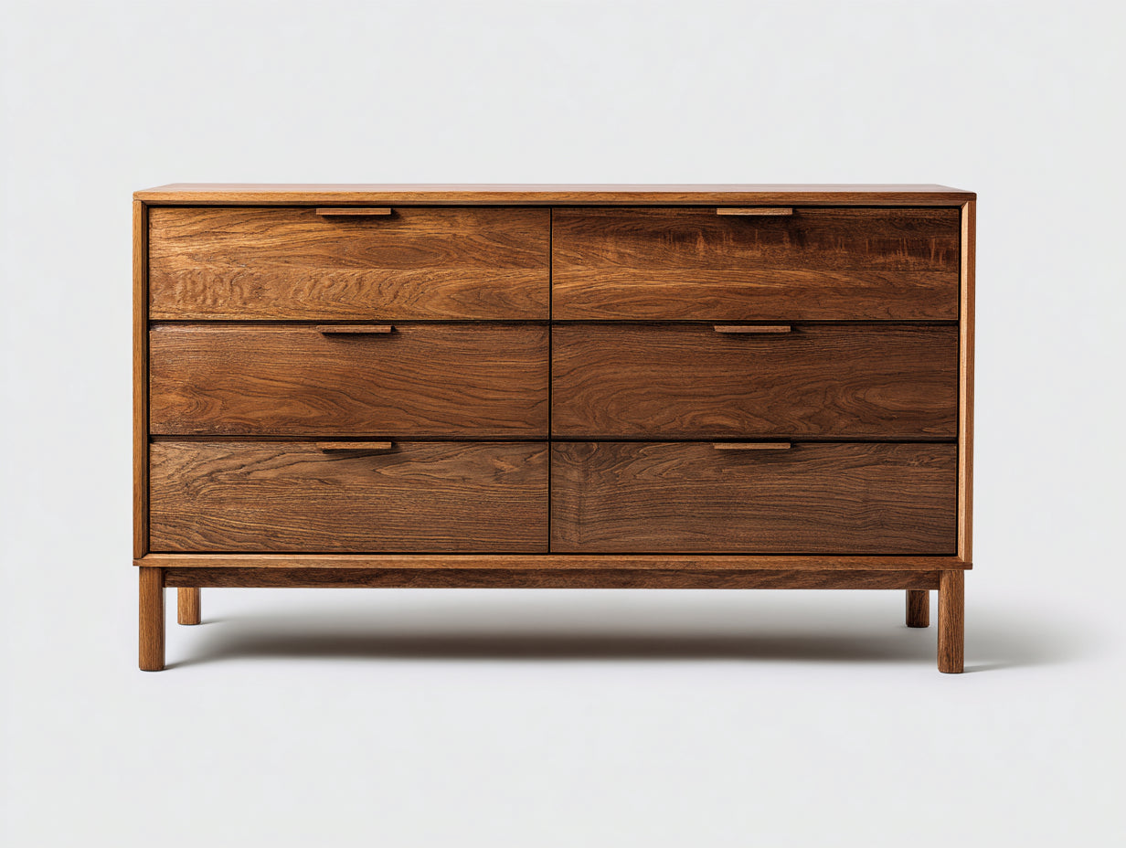 Commode-Bois de noyer-174x45x79 cm-Noyer-Moderne contemporain