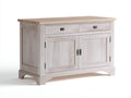 Buffet - Bois MDF-Bois massif - 110x60x85 cm - Bois clair-Blanc cassé - style classique moderne
