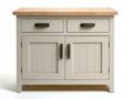 Buffet - Bois MDF-Bois massif - 102x66x87 cm - Bois clair-Crème - style moderne cuisine
