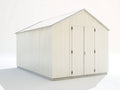 Abri de jardin-Métal-320x260x240 cm-Blanc-Gris-Style moderne