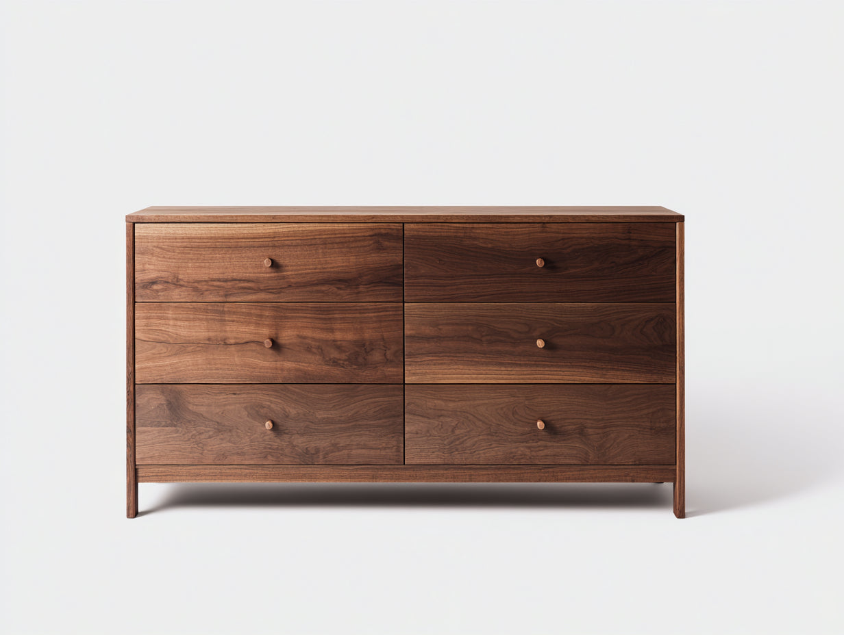 Commode-Bois de noyer-171x45x81 cm-Noyer-Moderne contemporain