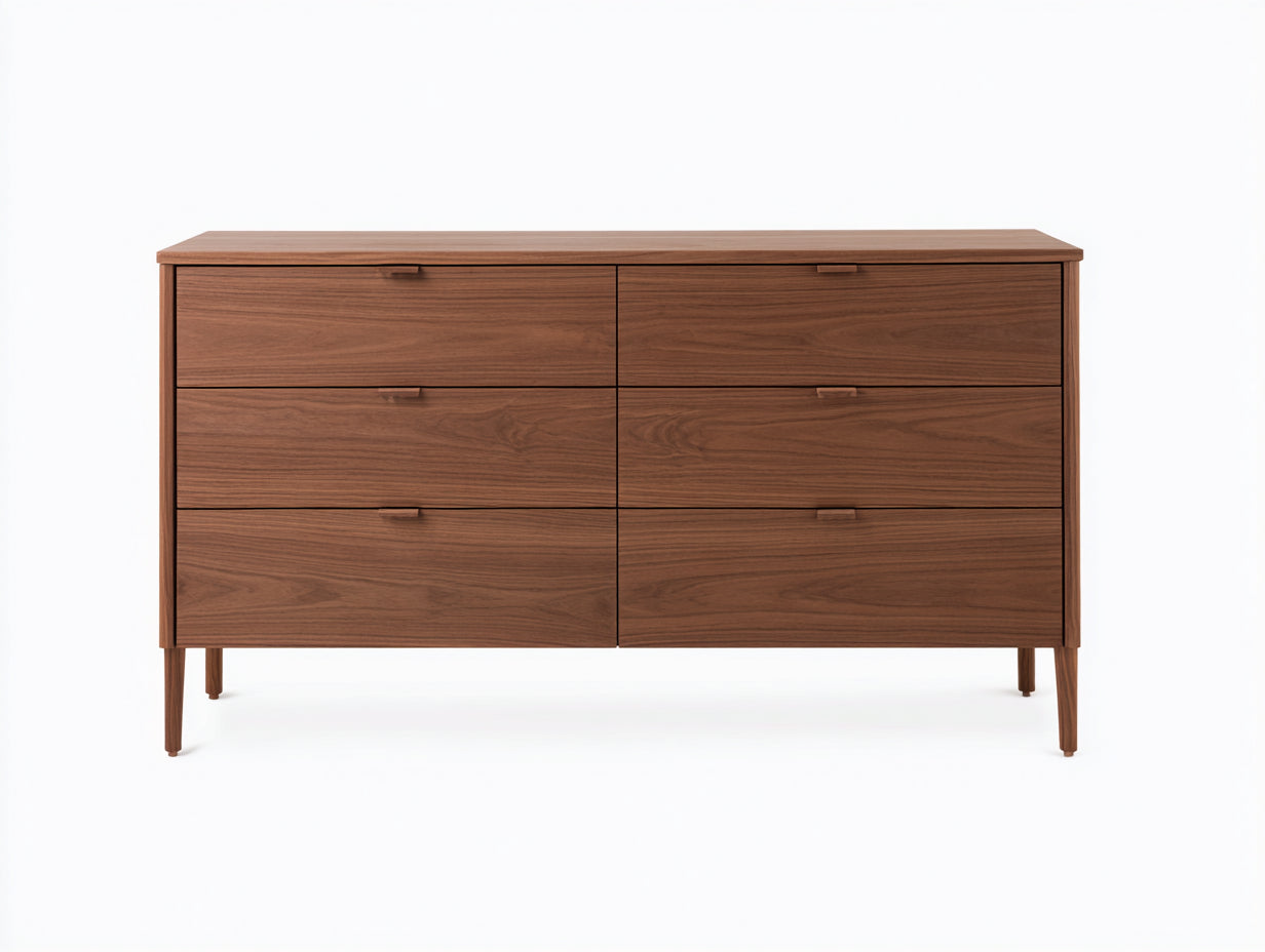 Commode-Bois de noyer-168x46x82 cm-Noyer-Moderne contemporain